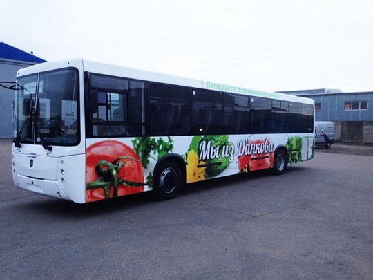 брендирование автобусов компании Липецк Агро