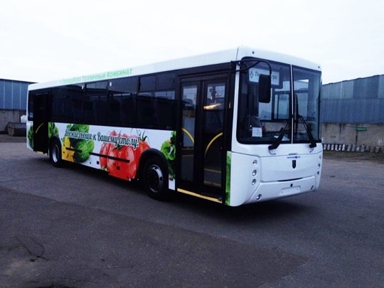 брендирование автобусов компании Липецк Агро